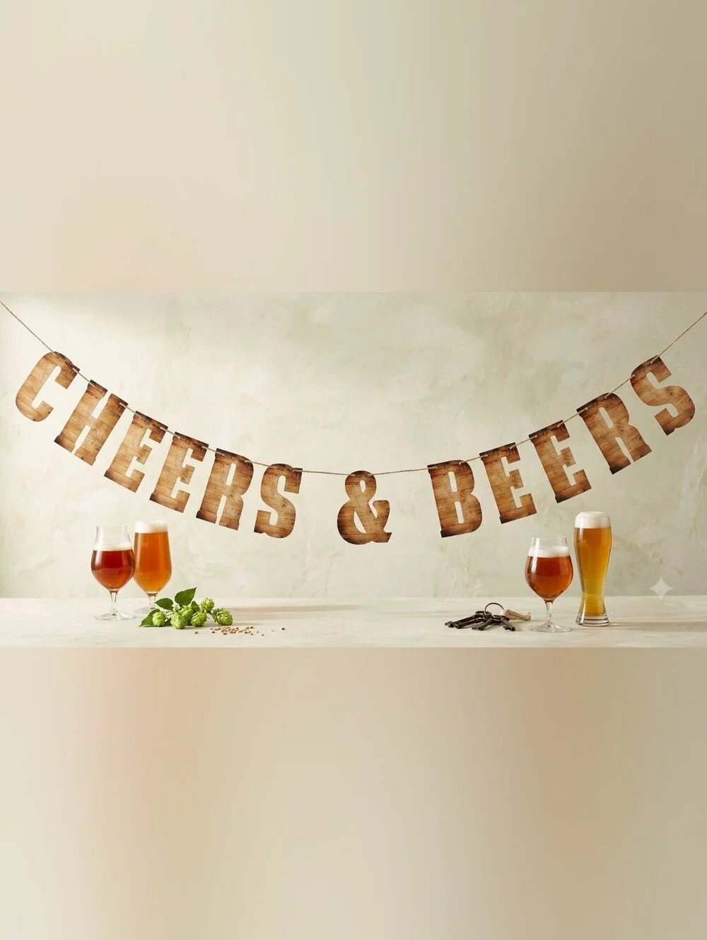 Rustic Brown Letter Banner 